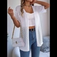 thumbnail image 4 of Cárdigan de Verano para Mujer, Corta, Cuello en V, Crochet, Suelto, Frontal Abierto, , para Cubrirse. S, 4 of 7