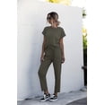 thumbnail image 1 of Nouveaux Ensembles Assortis pour Femmes Pantalons Longs Design Original Décontracté Col Rond Vêtements Couleur Unie, 1 of 2
