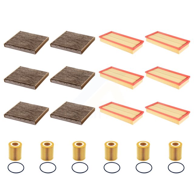 PUR 6x Air + 6x Cabin + 6x Engine Cartridge Oil Filter (18 Total) Kit for Car Land Rover Range Sport Discovery KFM-105063