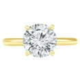 thumbnail image 2 of Unique Moments 3 ct Lab Grown Diamond Solitaire Ring in 14K Yellow Gold, 2 of 4