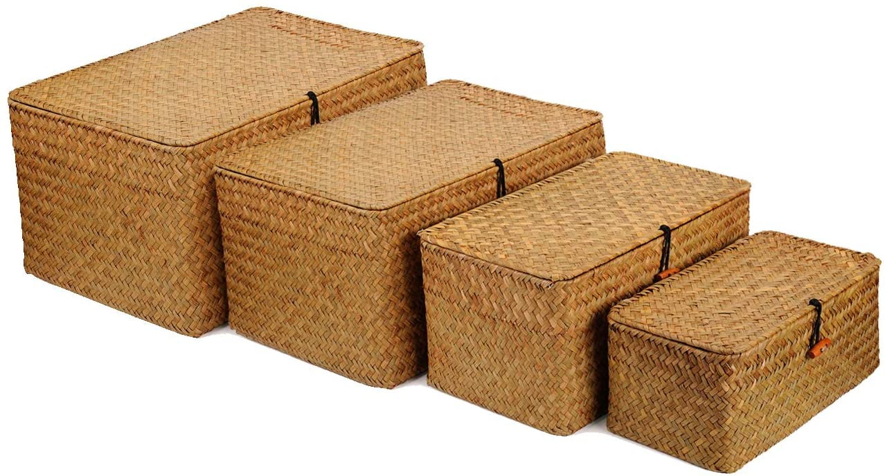Hamper Gift Box Solid 10 x Wicker Effect Printed Gift Boxes Medium 