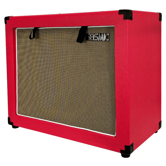 Luke-1x12C - Contemporary Empty 12 Inch Guitar Cabinet -Red Tolex / Wheat Cloth Grill