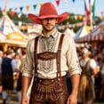 thumbnail image 2 of Cowboy Hat for Men Roll Up Wide Brim Shapeable Western Cowgirl Fedora Lightweight Summer Beach Outdoor Sun Protection, 2 of 5