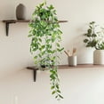thumbnail image 4 of YOHAVEN Artificial Hanging Pea Leaves Plant, 25.6" Fake Greenery Vines with Pot Simulation Houseplant Decoration for Living Room Bedroom Bathroom Office Shelf Home Decor, 4 of 6