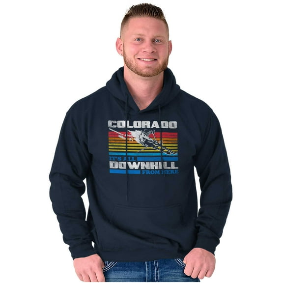 Colorado Ski Lovers Vacation Souvenir Unisex Plus Fleece Graphic Hoodie Brisco Brands 2X