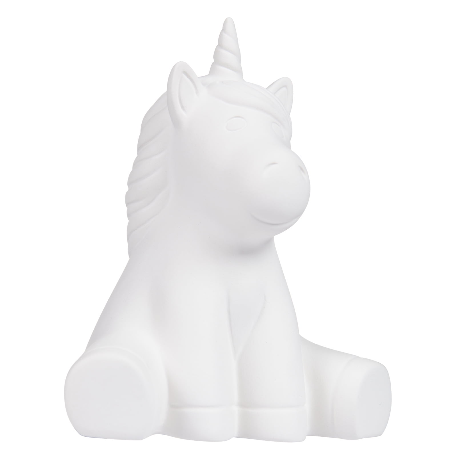 Nuolux 4pcs White DIY Painting Unicorn Toys Paintable Unicorn Figurines Children Art Craft Toys, Size: 7x7x2CM