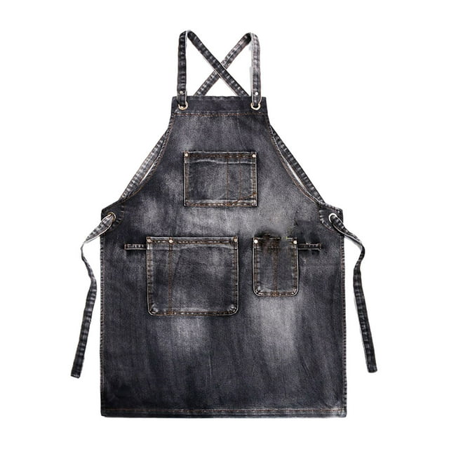 Guardoinrt Stylish And Affordable Apron For Unisex – Kitchen Work Durable Space-saving Kitchen Apron Work Apron Black 1Set