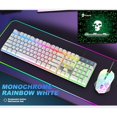 thumbnail image 3 of de ratón retroiluminado RGB con cable para jugadores de escritorio de ordenador, de botón profesion blanco Macarena Teclado, 3 of 8