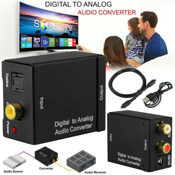 Adaptateur de convertisseur audio optique optique numérique Toslink vers  analogique rca