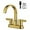 Brushed Gold, variant on Bathroom Faucets for Sink 3 Hole,4 Inch Centerset Waterfall Faucet 2 Handle for Bathroom Sink with Pop-Up Drain and Supply Lines Brushed Gold