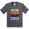 thumbnail image 3 of Inktastic Established February 14, 1912 Arizona Flag Youth T-Shirt, 3 of 5