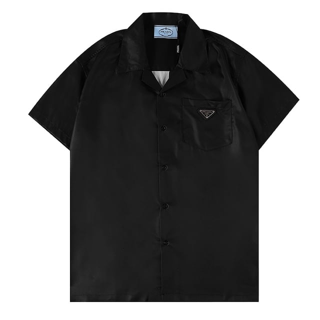Q35 # Nuevo Verano Prada Hombres Gráfico Impresión Digital Camisa De Manga Corta Moda Tops Playa Camisetapangjing