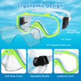 thumbnail image 3 of Set de snorkel KUYOU para niños con máscara de buceo antivaho y goggles de natación, 3 of 7