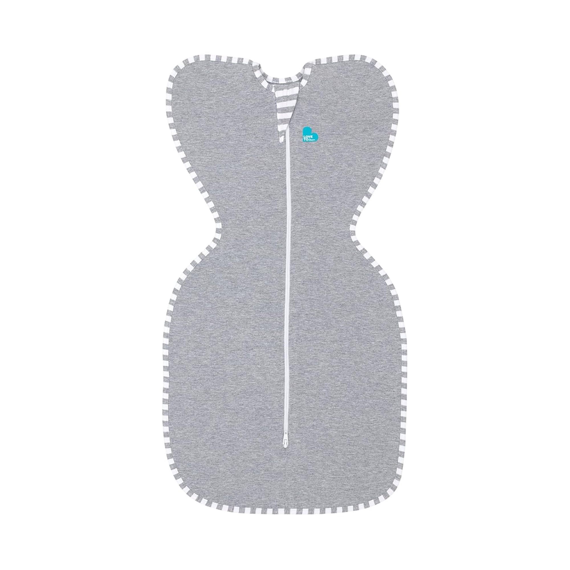 Love to Dream Swaddle Up Baby Sleep Sack, Arms Up Design, Sleep Nearly 2x Longer, Twin Zipper, Cotton, Small 8-13 lbs, 1.0 TOG, Grey