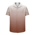 thumbnail image 6 of Xxl Tshirts for Men Soft Mens Tshirts Mens Button Down Shirts Short Sleeve Gradient Casual Summer Beach Untucked Dress Shirt Vacation Wedding Clothes, 6 of 6