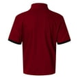 thumbnail image 6 of kamemi Polo Shirts Men's short-sleeved polo shirt classic solid color casual stretch T-shirt polo(Wine,5XL), 6 of 7