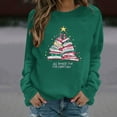 thumbnail image 6 of HOMBOM Ugly Sweatshirts for Women Essentials Crewneck Army Green Christmas Merry Xmas Graphic Adults Sweatshirt, 6 of 6