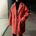thumbnail image 2 of Fjofpr Trench Coat Men Long Fashion Men's Temperament Long Seeved Solid Color Hooded Casual Outwear, 2 of 3
