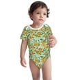 thumbnail image 2 of Yiaed Tangerine Print Infant Climbing Short Sleeve Onesie One-Piece Baby Bodysuit Clothes 0-12 Months -12 Months, 2 of 6