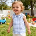 thumbnail image 5 of MAIHAN Toddler Girls Plaid Tank Tops Cute Sleeveless Shirts for Kids Casual Back Button Down Blouse Cotton Comfort Tank Tops(Blue,18-24 Months), 5 of 5