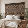 thumbnail image 3 of Leopard Zebra Print Large Tapestry for Bedroom Wall Hanging Tapestry,Vintage Animal Skin Striped Brown Ceiling Backdrop Tapestries Poster Blanket Wall Decor for Teens Room Living Room Dorm 86" x 104", 3 of 8