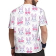thumbnail image 2 of Wukai Heart Rabbit Print Men's Short-Sleeved Mesh T-Shirt,Quick-Dry Short Sleeve Workout T-Shirt-5X-Large, 2 of 8