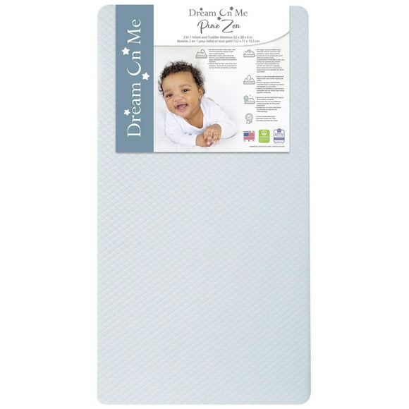 Dream On Me Pure Zen 2 in 1 Infant and Toddler Mattress / Greenguard Gold Certified Mattress / JPMA Certified Infant Mattress