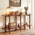 thumbnail image 5 of Costway 2-Tier Wood Bookshelf, Low Horizontal Rubberwood Bookcase for Storage & Display, 5 of 10