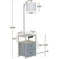 thumbnail image 6 of Floor Lamp with Table & 2 Drawers, Lamp with USB Port and Outlet, Lamps for Nightstand with 3 Color Temperature Led Bulb Included, Floor Lamps for Living Room, Bedroom and Home Office, Grey, 6 of 7