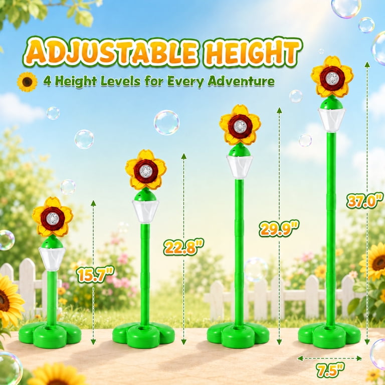 JoyStone Sunflower Bubble Machine, Adjustable 2-in-1 photo 4