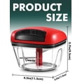 thumbnail image 4 of Manual Food Processor Vegetable Cutter, Geedel Pull Chopper with String, Food Chopper Vegetable Cutter for Veggies, Fruits, Salad, Onion, Nuts, etc, 2 Cup(500ml), Red, 4 of 9
