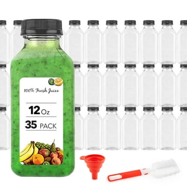 Stock Your Home Clear Plastic Lightweight Juice Food Storage Jar (35 Count)