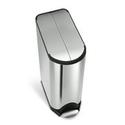 simplehuman Butterfly Step Trash Can Fingerprint-Proof Stainless Steel 12 Gallon (CW1897)