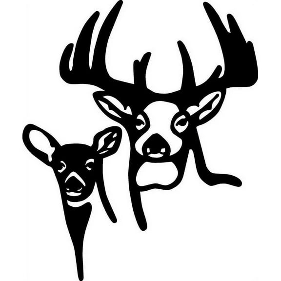 Do It Yourself Wall Decal Sticker Two Deer Kids Boys Bedroom 20x20"