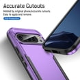 thumbnail image 3 of KOMI for Pixel 9 Case,Pixel 9 Pro Case,with Screen Protector,[Military Grade Drop Tested] Heavy-Duty Tough Rugged Shockproof Protective Case for Google Pixel 9, Purple, 3 of 5