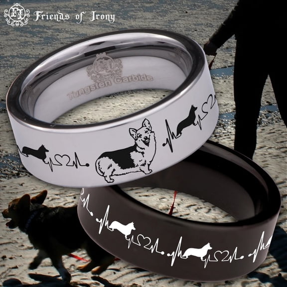 Corgi Tungsten Carbide Ring