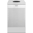 thumbnail image 2 of United Receptacle 30% Recycled Hinged Top Receptacle, 29 Gallons, 30" x 18 3/4", Stainless Steel, 2 of 2