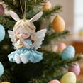 thumbnail image 4 of Summercome Easter Cute Angel Pendant, Winged Bunny Ear Girl Pendant, Cute Acrylic Christmas Tree Ornament, for Easter Party Decorations, 4 of 7