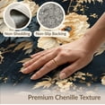 thumbnail image 6 of ODIKA Round Shaped Romance Chinoiserie Vine Border Solid Geometric Non-Slip Chair-Friendly for Home Office, Hallway, Laundry Room, 6 of 7