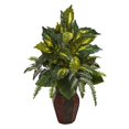 thumbnail image 1 of Nearly Natural 8168 Mixed Greens Artificial Plant in Decorative Planter, 1 of 1