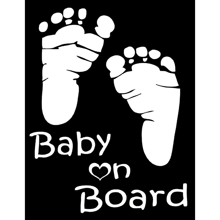 TOTOMO Baby on Board Sticker for Cars Funny Cute Safety