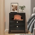 thumbnail image 6 of Semiocthome Modern Nightstand with Charging Station 2 Drawer,Bedside Table with USB Port,Black,Adult, 6 of 12