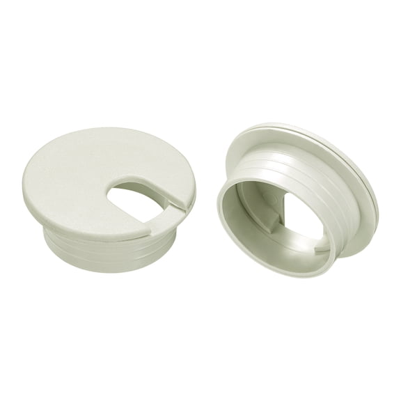 Uxcell 2Pack 1.38Inch/35mm Cable Hole Cover ABS Desk Cable Wire Cord Grommet, Gray