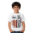 thumbnail image 2 of CCRFTGI 250 Anniversary Usa Flag Shirts for Kids Boys Girls Size 7 Patriotic Cute Tops 4th Of July 250th Anniversary Flag Outfits Red White and Blue Summer Shirts Festival T-Shirts White 7-8 Years, 2 of 4
