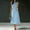 *Blue, variant on ClodeEU Women's Elegant Two-Piece Set ,Sleeveless Crewneck Top and High-Waisted Midi Skirt with Pockets ,Casual Office Workwear Orange,Women's Plus S