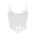 thumbnail image 5 of Tank Tops for Women Camisole Ladies Lace Rims Fishbone Navel Slim Vest Y2K Cami Undershirts, 5 of 5