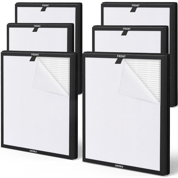 HY4866 Air Purifier Replacement Filter, H13 HEPA Filter Compatible MORENTO/YIOU/WESTHEY Air Purifier for Dust,Pet Dander, Smoke, Pollen, 6 Packs