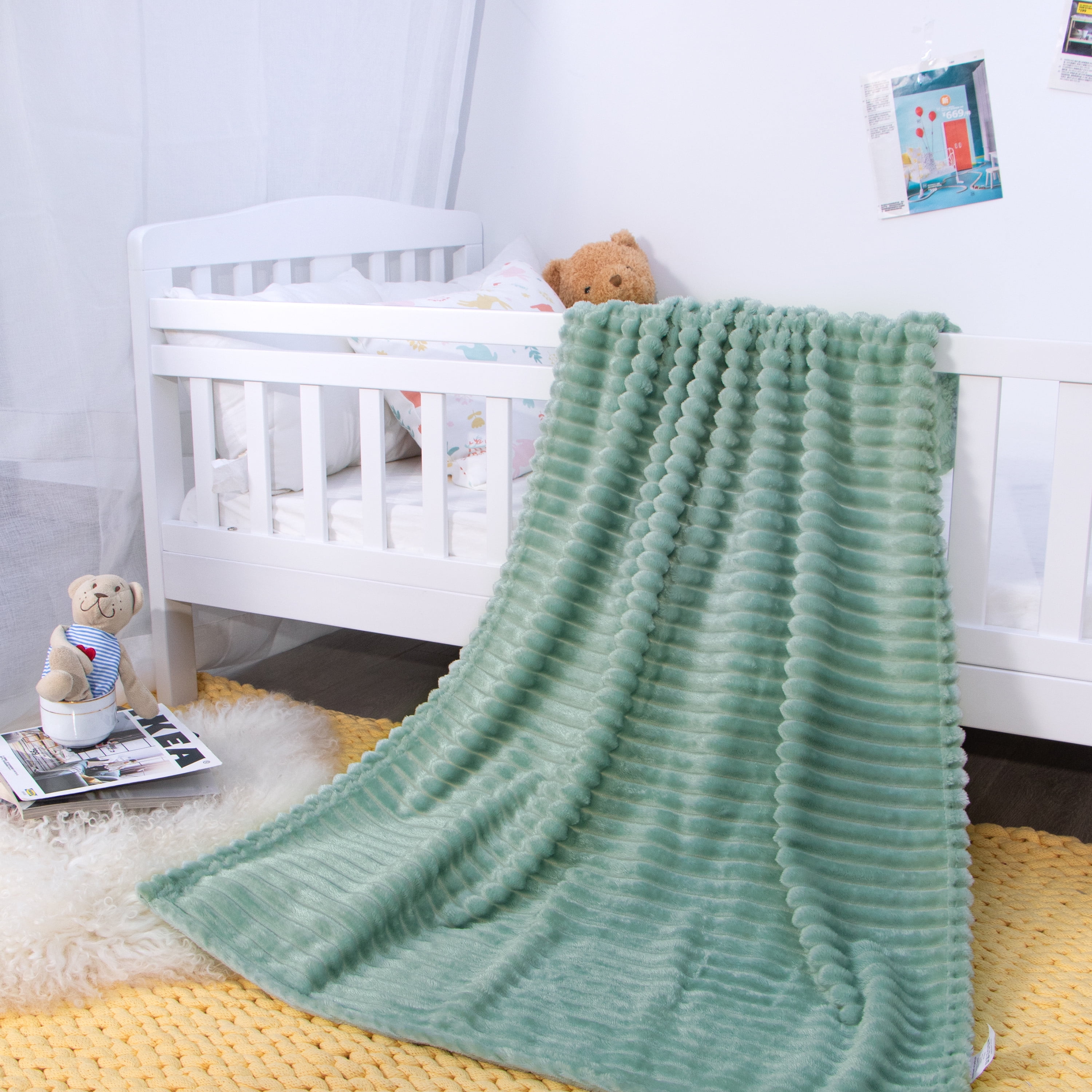 NTBAY Flannel Fuzzy Toddler Blanket, Fluffy Warm and Lightweight Reversible  Stripes Design Baby Plush Blanket, 30 x 40, Gray - Walmart.com