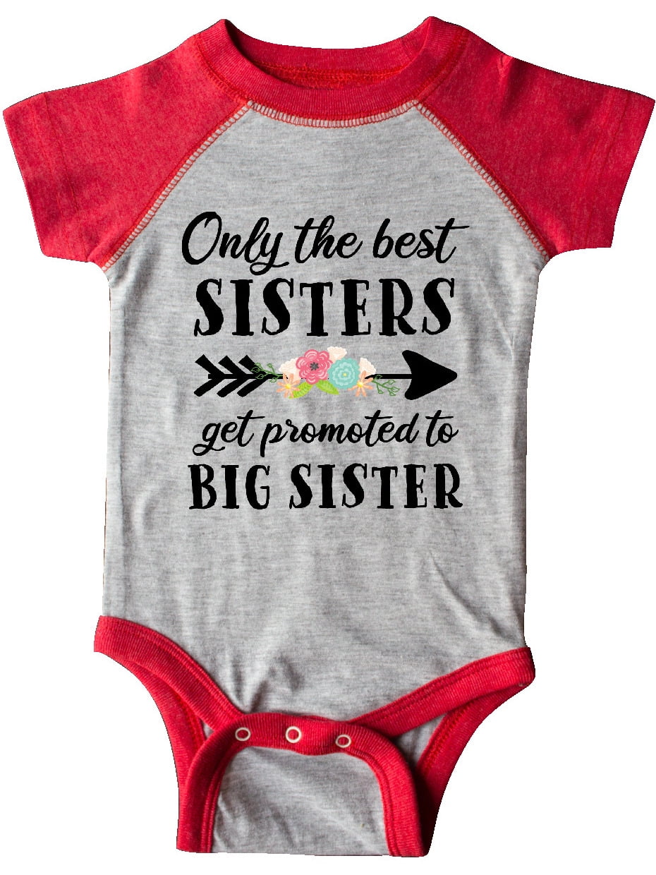 inktastic Only The Best Sisters Get Promoted to Big Sister Long Sleeve Creeper