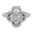 thumbnail image 4 of 1.00 CT TW Diamond Loop Ring Cluster 18K White Gold (G,VS), 4 of 5